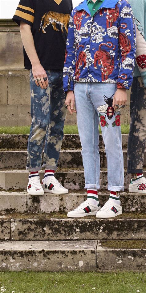 gucci ace sneakers outfits men|gucci ace sneakers men outfit.